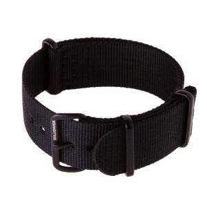 ZULUDIVER NATO Black IPB Nylon Watch Strap 22mm