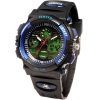 Time100 Multifunction LCD Dual Display Blue Bezel Analog-Digital Watches#W40002G.03A - Image 2