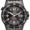 Xezo Air Commando Japanese-Automatic Diver’s Pilots Gun-Metal Watch. Ruthenium Sunburst Dial. 2nd Time Zone. 300 M WR - Image 2