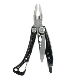 Leatherman Skeletool CX - Camping and survival DIY multi-tool made in the USA with 7 essential built-in tools including pliers, wire cutter, and a knife, in stainless steel with a nylon holster