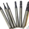 Wokesi 1 1.5 2 3 4 6mm Blade Diameter,Square Nose End Mill Set,Pack of 6,4Flutes,HRC45,TiAlN Coated,Solid Tungsten Carbide,CNC Router Bits Cutting Milling Tools (1/1.5/2/3/4/6mm HRC45) - Image 2