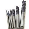 Wokesi 2 3 4 5 6 8mm Blade Diameter,Square Nose End Mill Set,Pack of 6,4Flutes,HRC55,TiAlN Coated,Tungsten Steel Carbide,CNC Router Bits Cutting Milling Tools(2/3/4/5/6/8mm HRC55) - Image 2